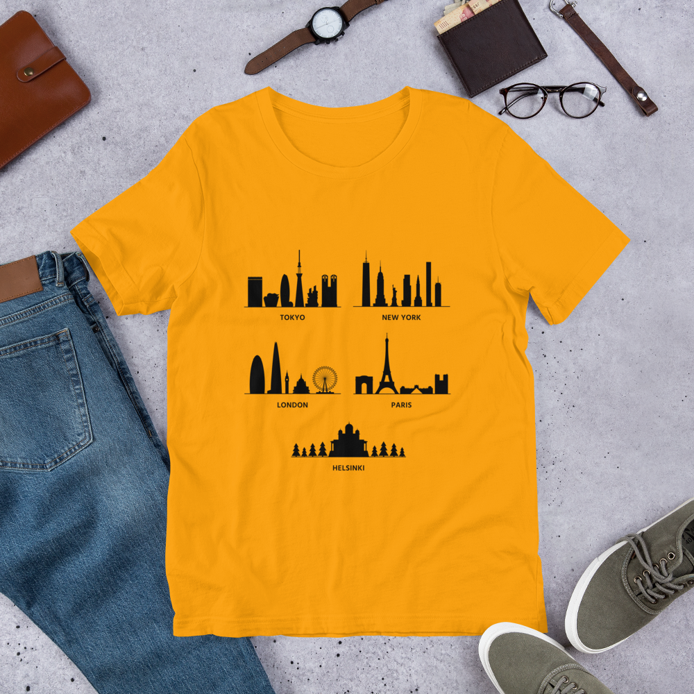 Helsinki Skyline Finnish Culture T-Shirt - Finnish t-shirt from Very Finnish Problems