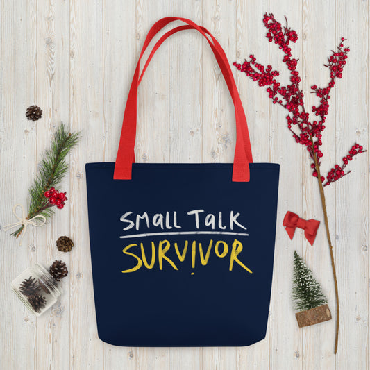 Small talk survivor Finnish Introvert Tote Bag - Very Finnish Problems official tote bag