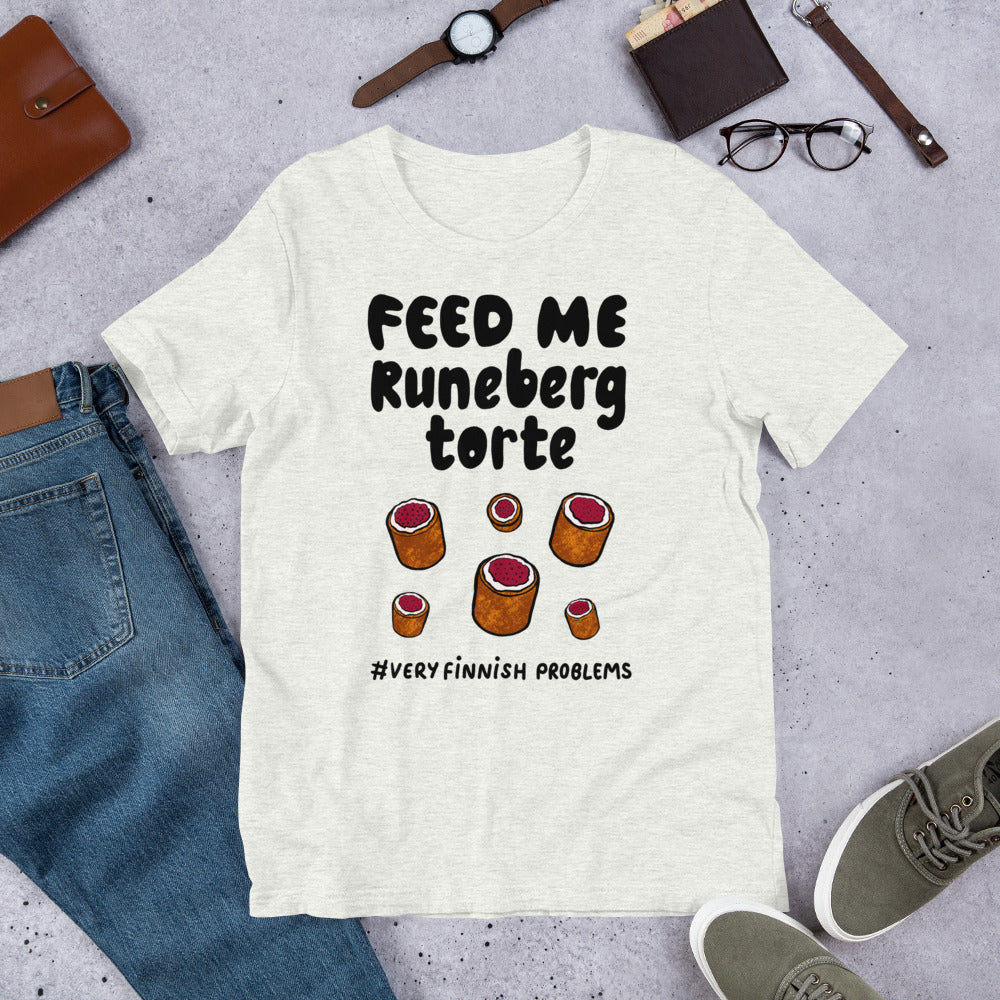 Feed Me Runeberg Torte Finnish Food T-Shirt - alternate view - Very Finnish Problems