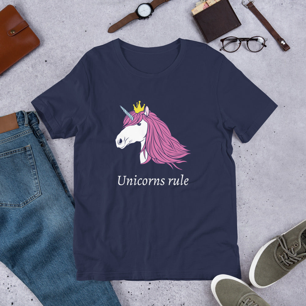 Unicorns Rule Finnish Humour T-Shirt - Finnish t-shirt from Very Finnish Problems
