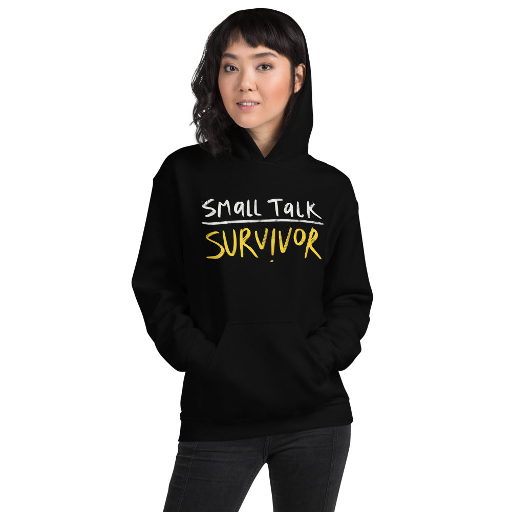 Small talk survivor Finnish Introvert Hoodie - Finnish hoodie from Very Finnish Problems