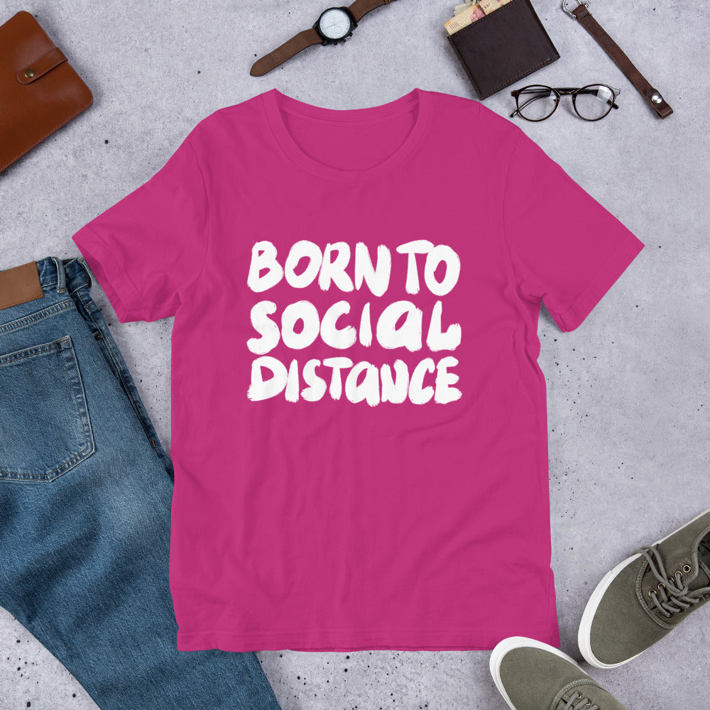 Born to Social Distance Finnish Introvert T-Shirt - Finnish t-shirt from Very Finnish Problems