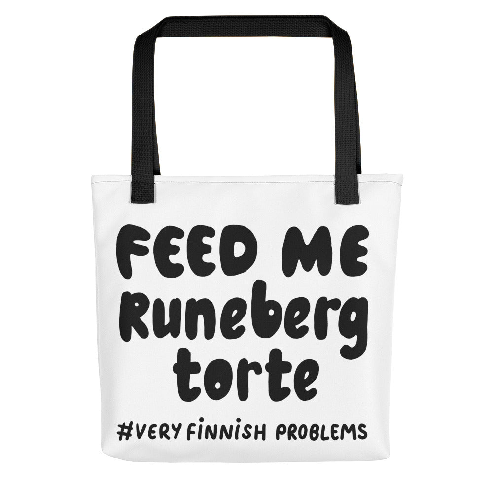 Feed Me Runeberg Torte Finnish Food Tote Bag - alternate view - Very Finnish Problems