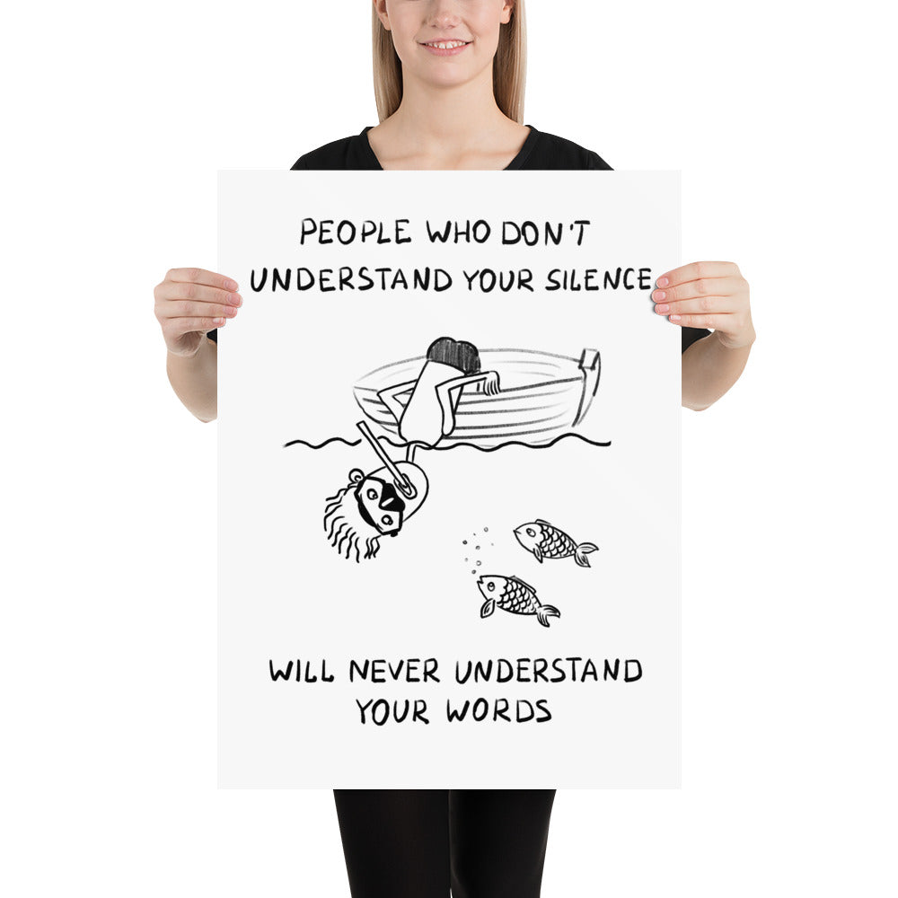 Understand Your Silence Finnish Introvert Poster - Finnish poster from Very Finnish Problems