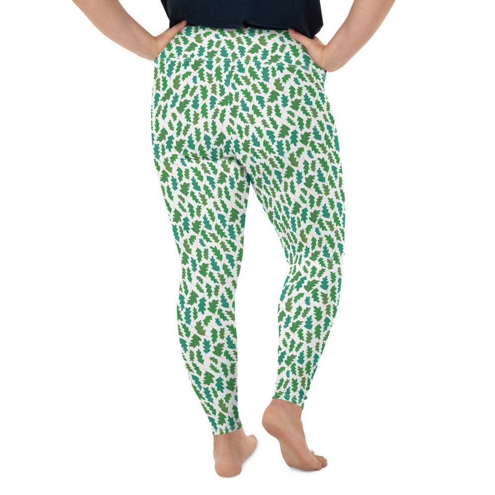 Forest Leaves Plus Size Finnish Nature Leggings - alternate view - Very Finnish Problems