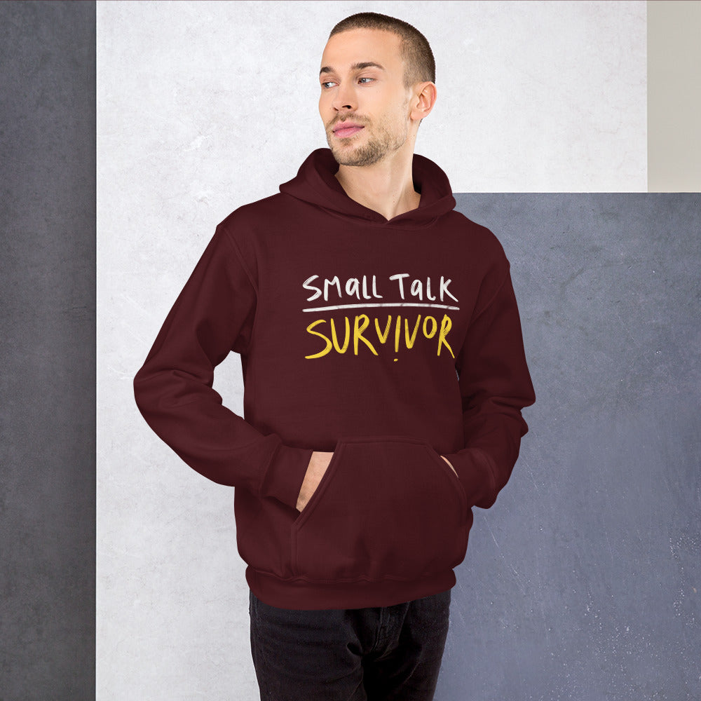 Small talk survivor Finnish Introvert Hoodie - Finnish hoodie from Very Finnish Problems