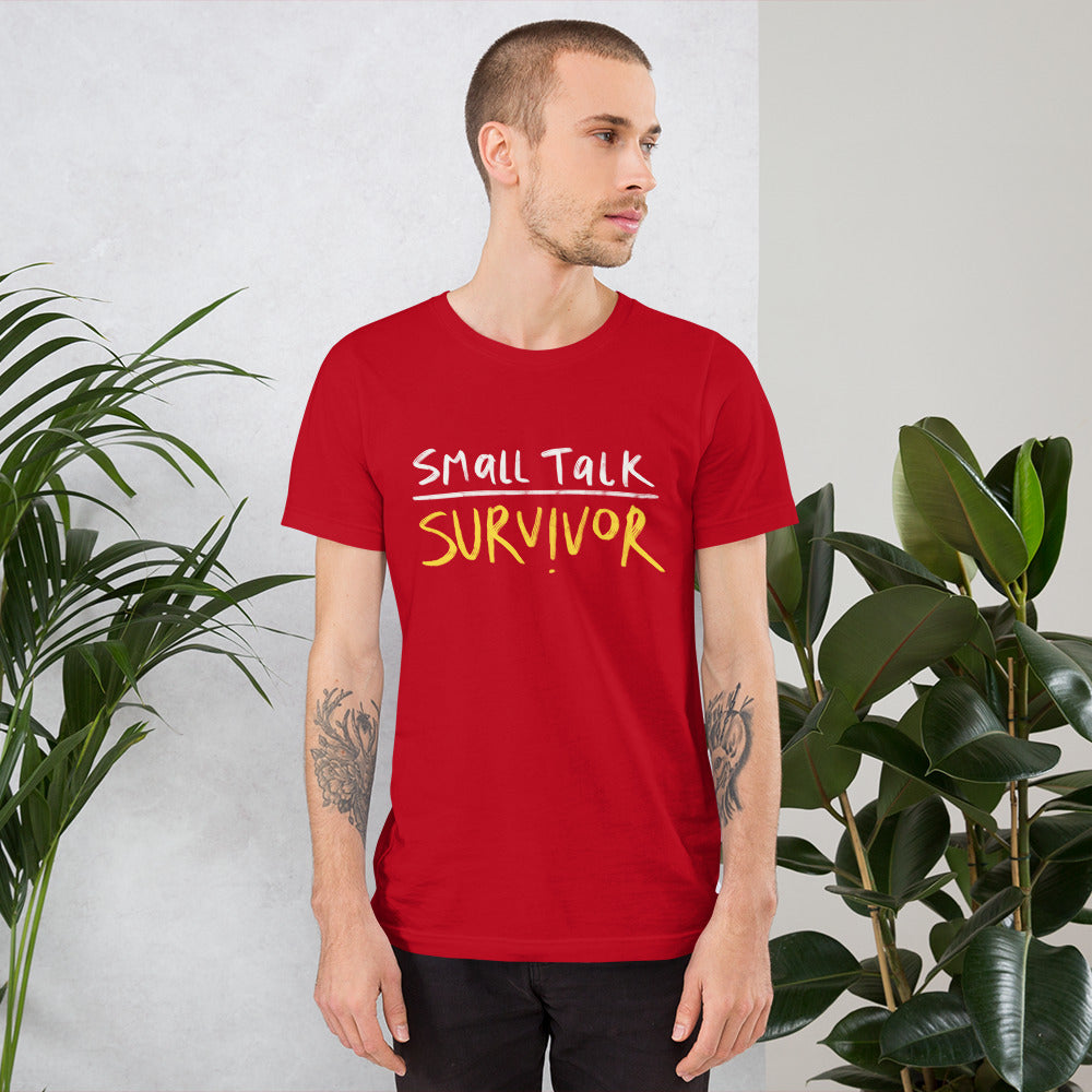 Small talk survivor Finnish Introvert T-Shirt - Finnish t-shirt from Very Finnish Problems