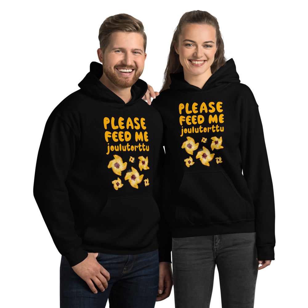 Feed me Joulutorttu Unisex Hoodie - Finnish hoodie from Very Finnish Problems