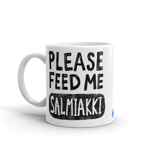 Feed Me Salmiakki Finnish Food Mug - Very Finnish Problems official mug