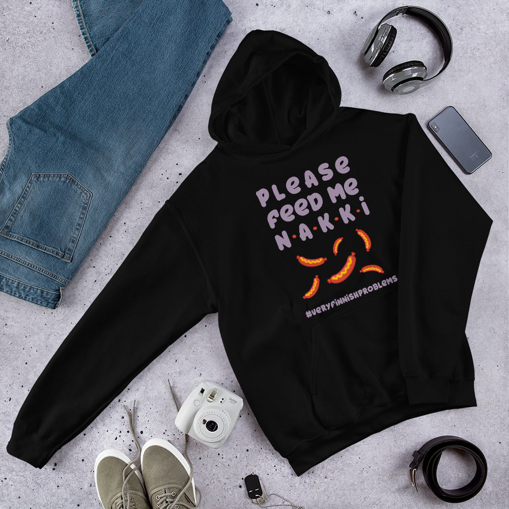 Feed me Nakki Finnish Food Hoodie - Very Finnish Problems official hoodie