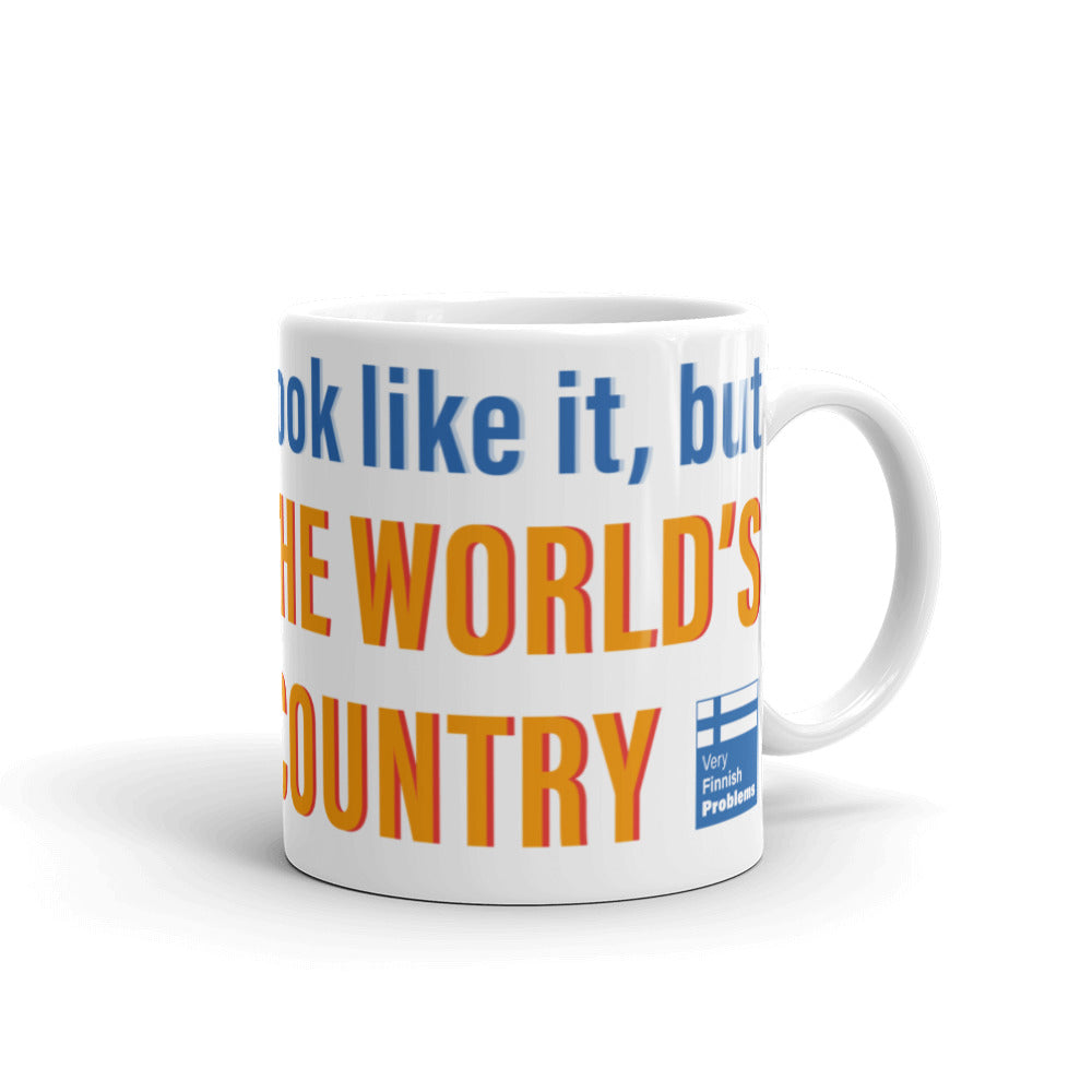 Happiest Country Finnish Humour Mug - alternate view - Very Finnish Problems