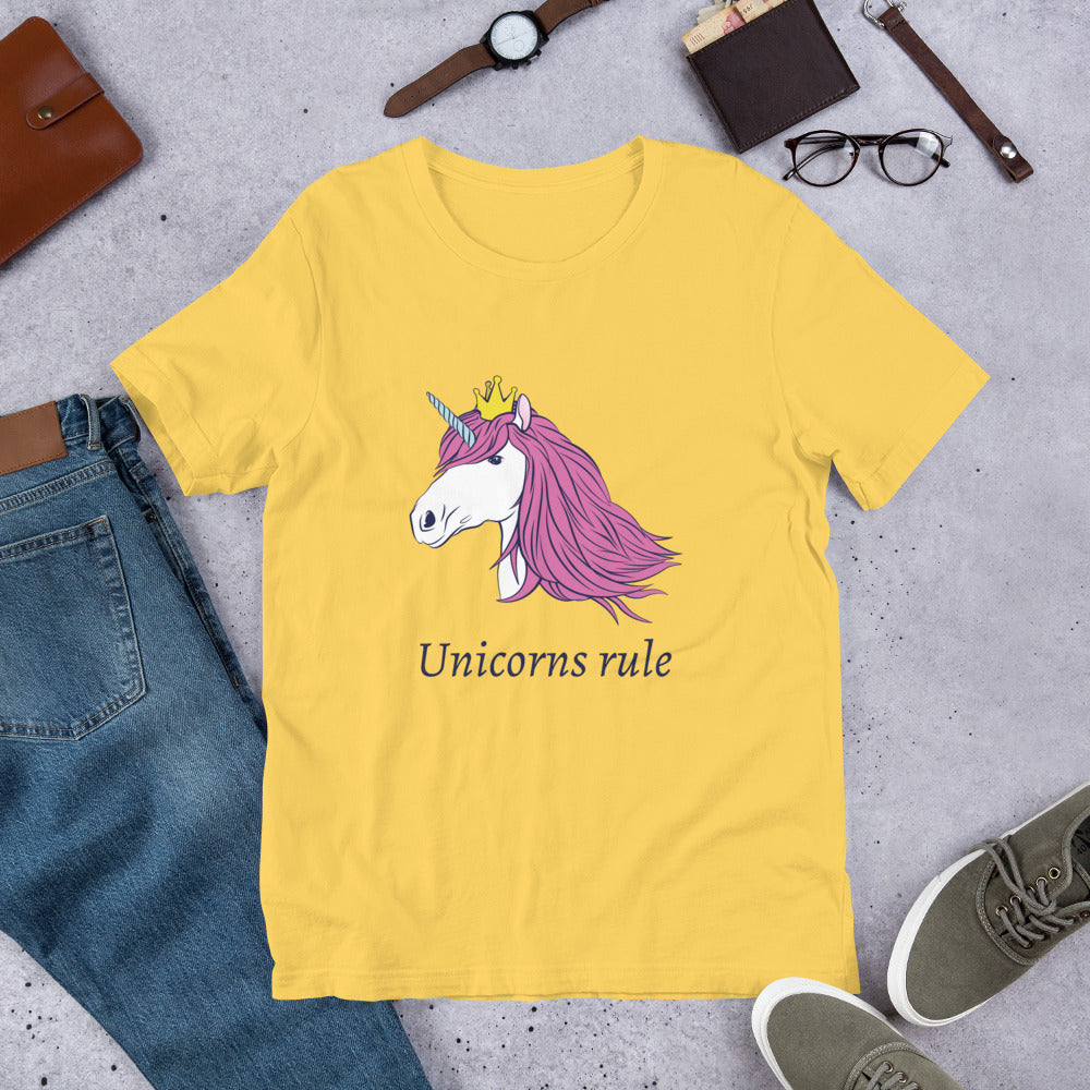 Unicorns Rule Finnish Humour T-Shirt - Finnish t-shirt from Very Finnish Problems
