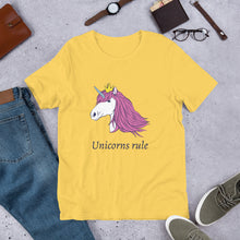 Load image into Gallery viewer, Unicorns Rule Unisex T-Shirt
