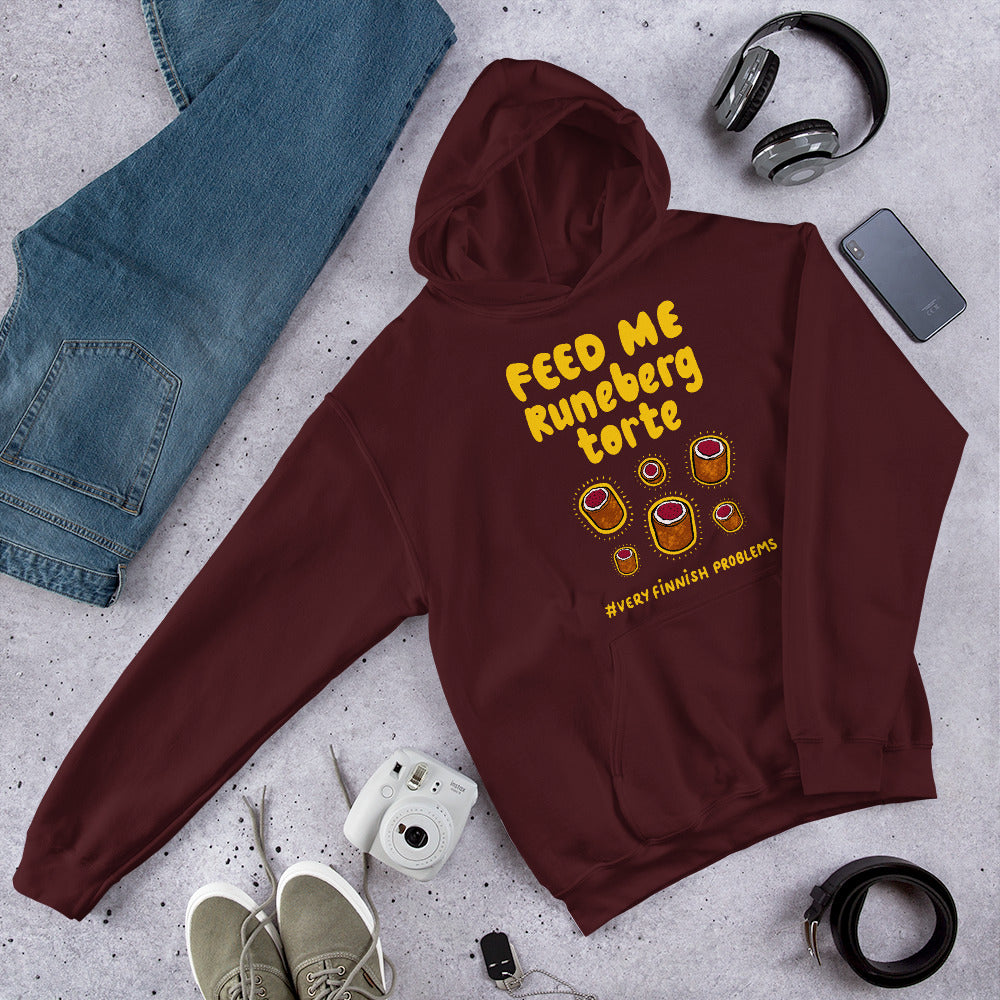 Feed Me Runeberg Torte Finnish Food Hoodie - Finnish hoodie from Very Finnish Problems