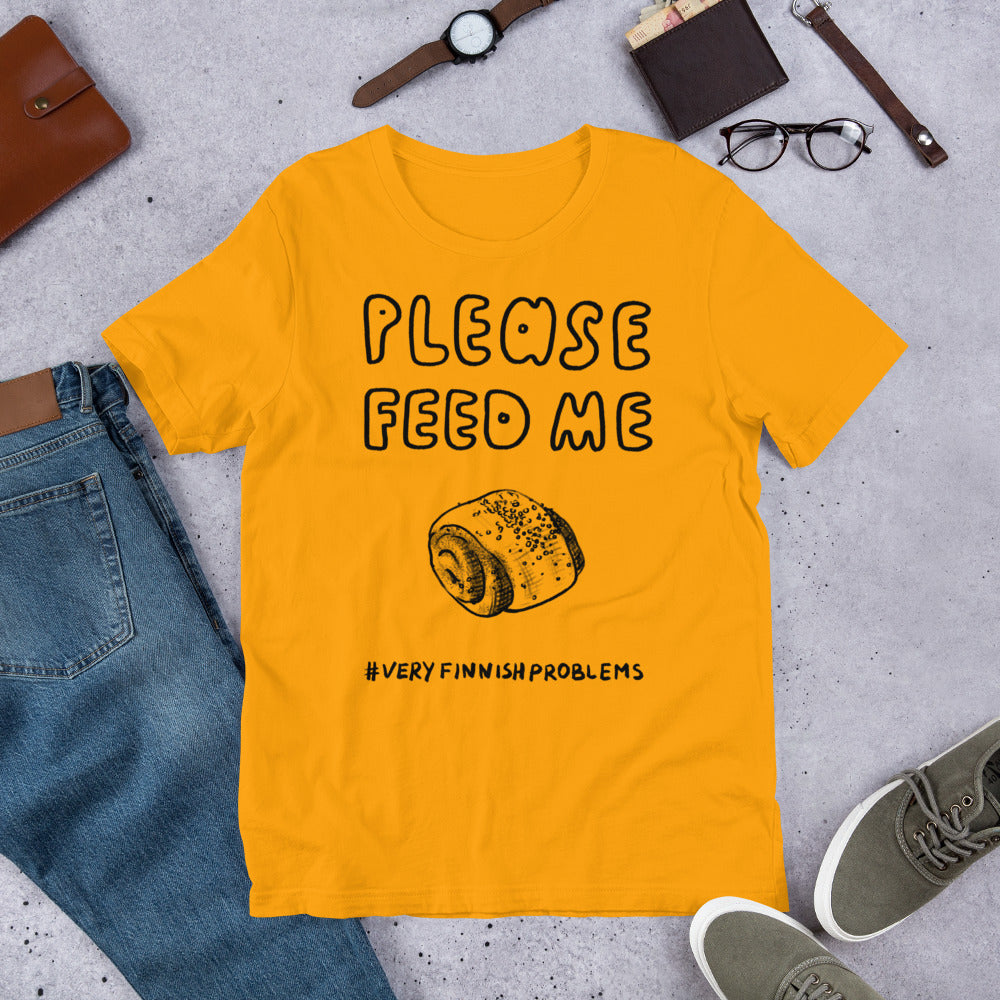 Feed Me Pulla Finnish Food T-Shirt - Finnish t-shirt from Very Finnish Problems