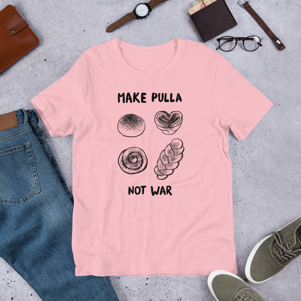 Make Pulla, Not War Finnish Food T-Shirt - Finnish t-shirt from Very Finnish Problems