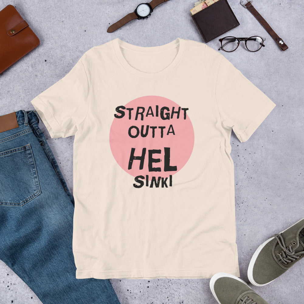 Straight Outta Hel Finnish Helsinki T-Shirt - alternate view - Very Finnish Problems