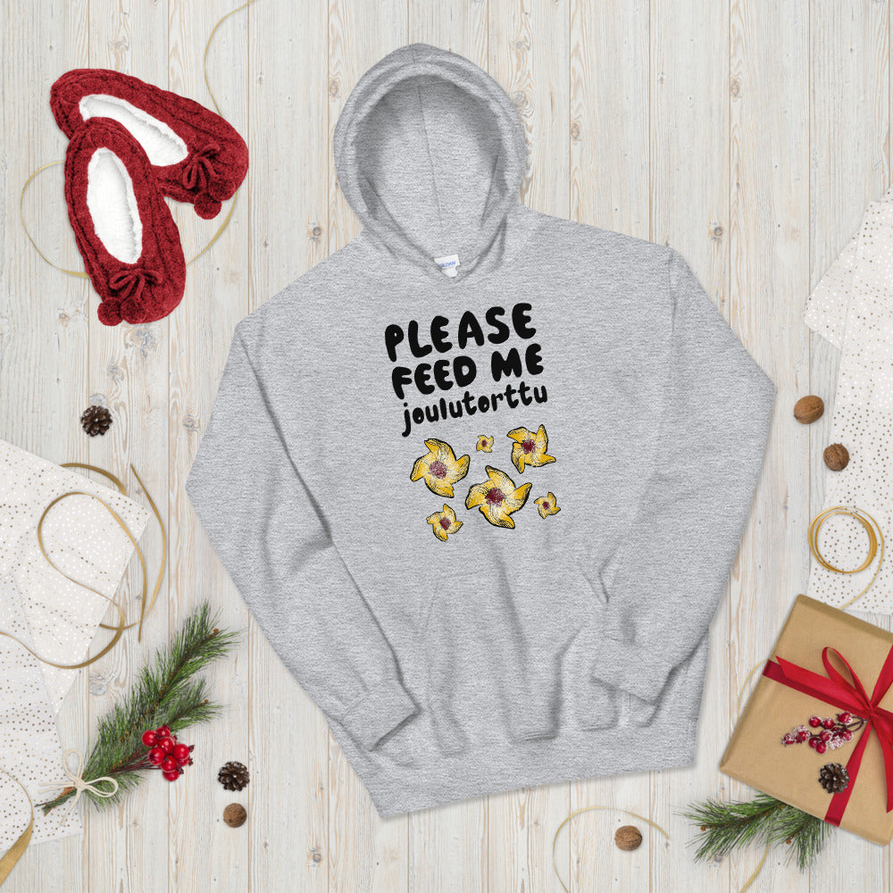Feed me Joulutorttu Unisex Hoodie - Finnish hoodie from Very Finnish Problems