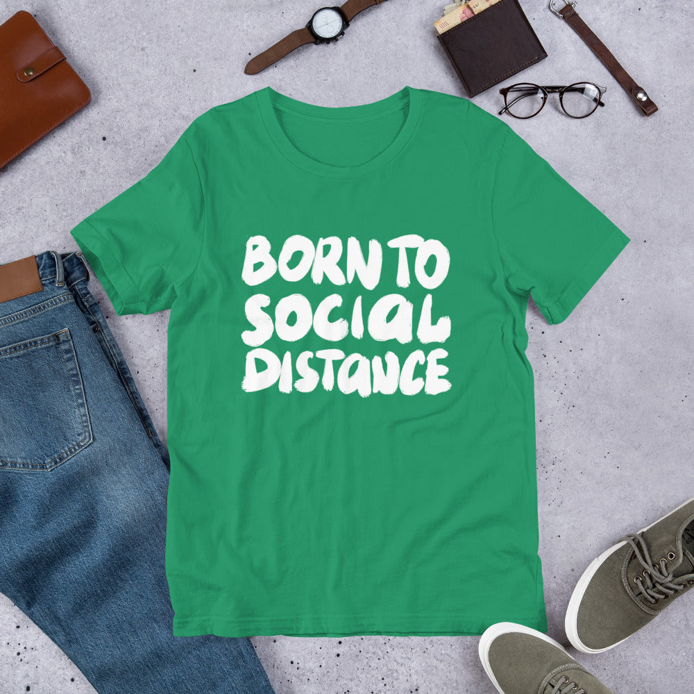 Born to Social Distance Finnish Introvert T-Shirt - Finnish t-shirt from Very Finnish Problems