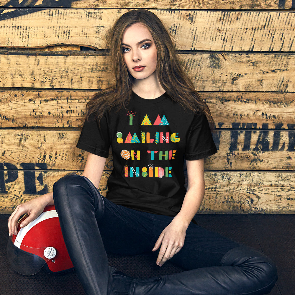 Smiling on the Inside Finnish Introvert T-Shirt - alternate view - Very Finnish Problems