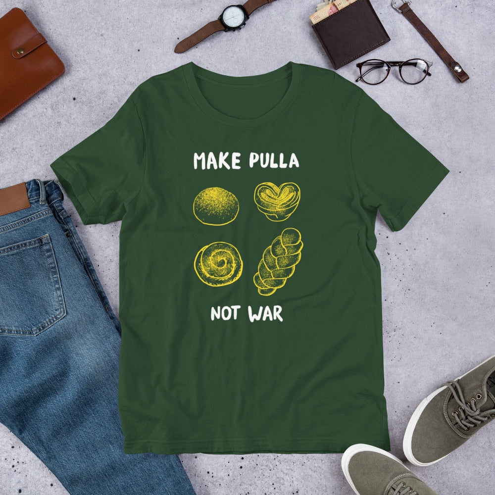 Make Pulla, Not War Finnish Food T-Shirt - Very Finnish Problems official t-shirt