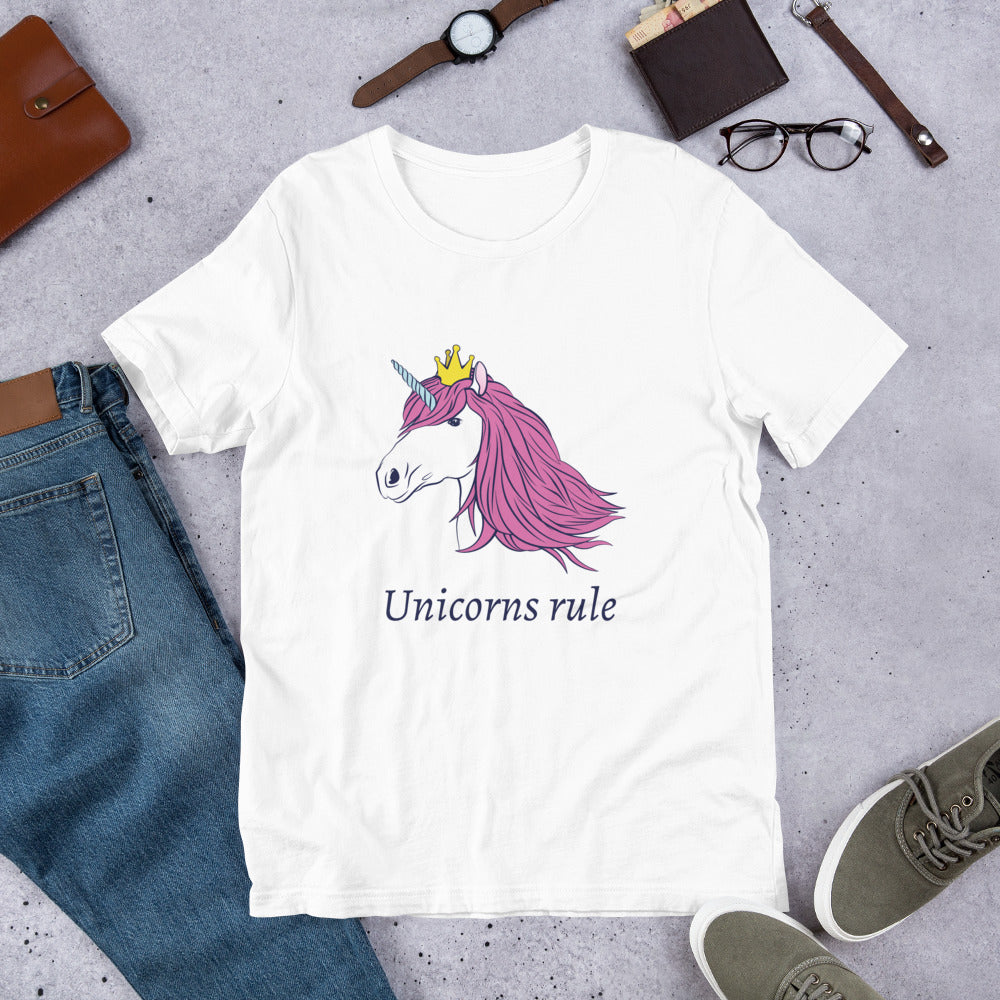 Unicorns Rule Finnish Humour T-Shirt - Finnish t-shirt from Very Finnish Problems