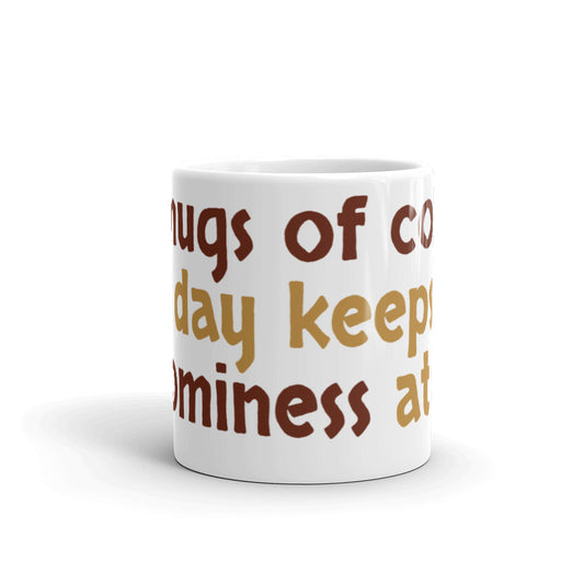 Mug with text 12 mugs of coffee per day