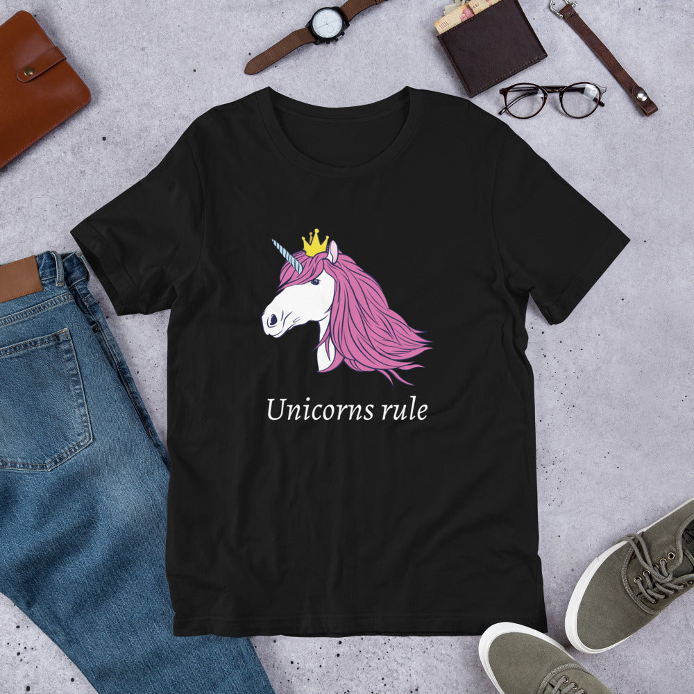 Unicorns Rule Finnish Humour T-Shirt - alternate view - Very Finnish Problems