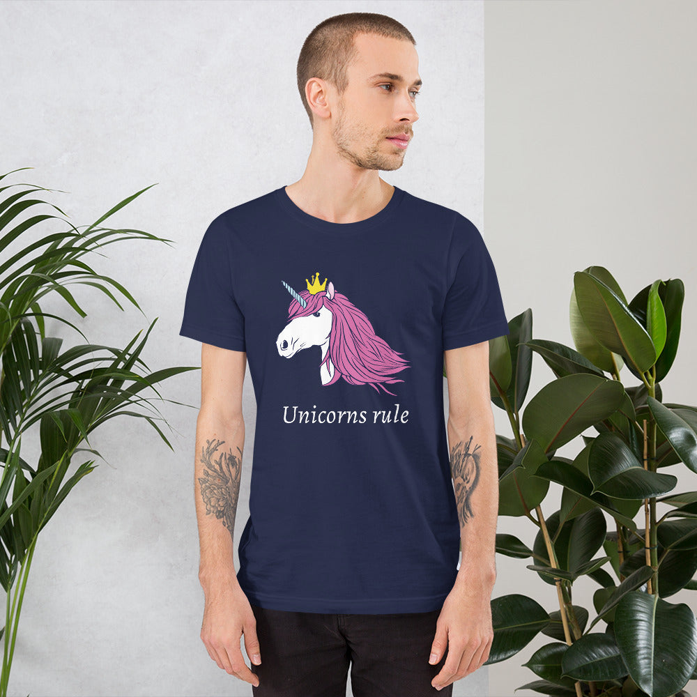Unicorns Rule Finnish Humour T-Shirt - Finnish t-shirt from Very Finnish Problems
