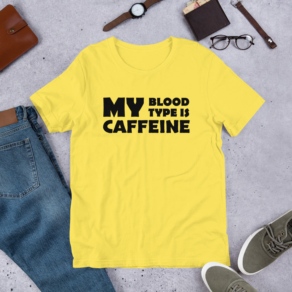 Caffeine Blood Type Finnish Coffee T-Shirt - Finnish t-shirt from Very Finnish Problems