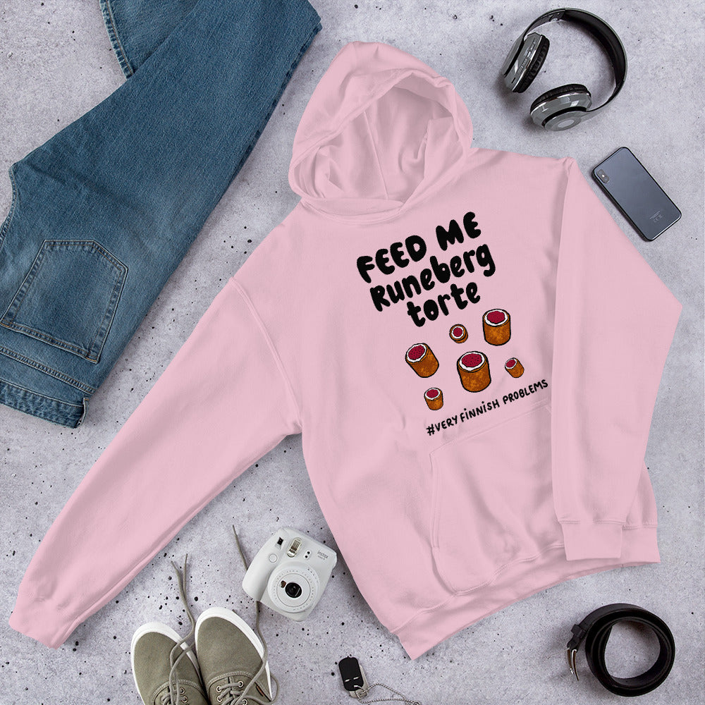Feed Me Runeberg Torte Finnish Food Hoodie - alternate view - Very Finnish Problems