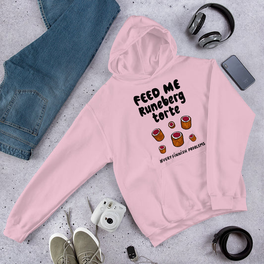Feed Me Runeberg Torte Finnish Food Hoodie - alternate view - Very Finnish Problems