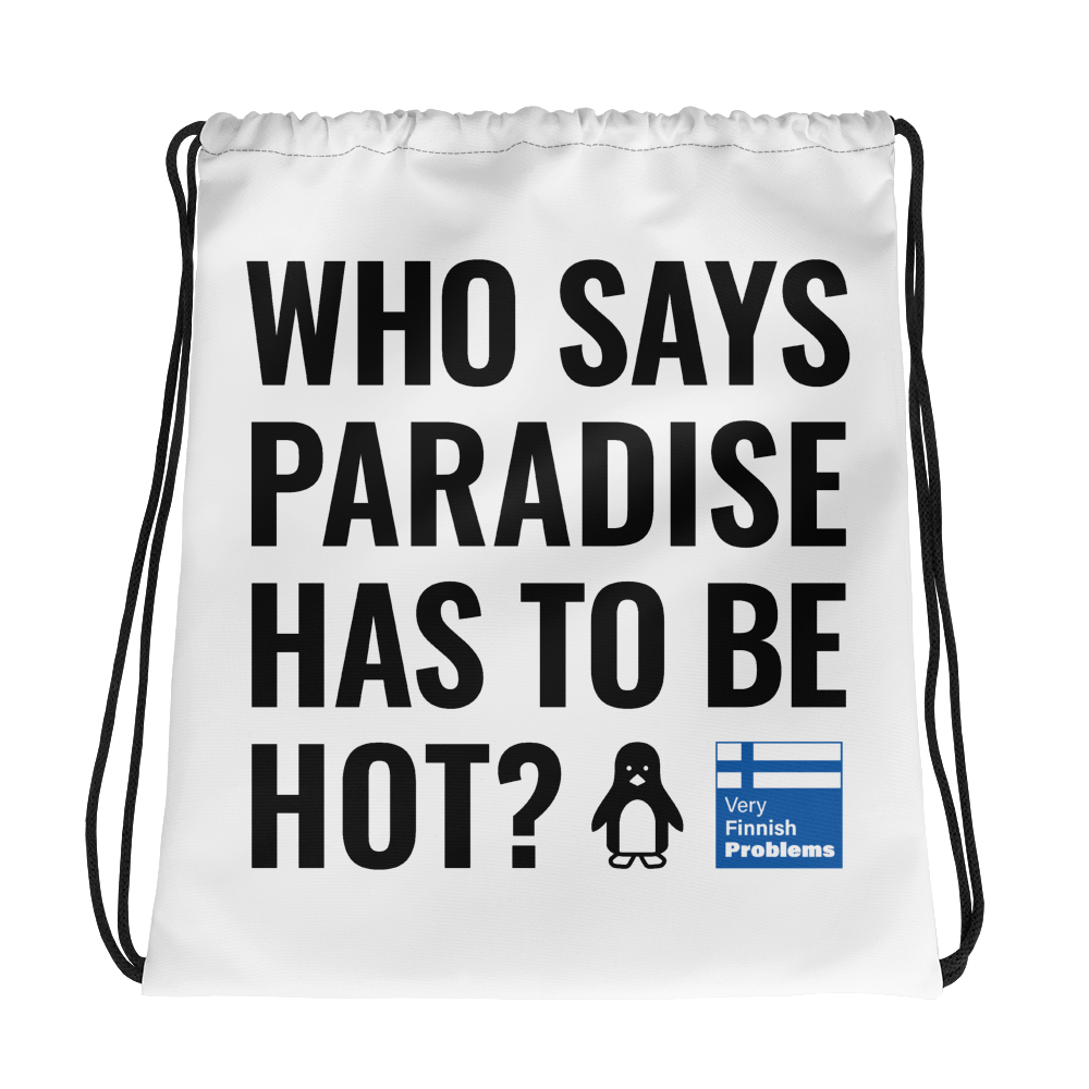 Cold Paradise Drawstring Bag