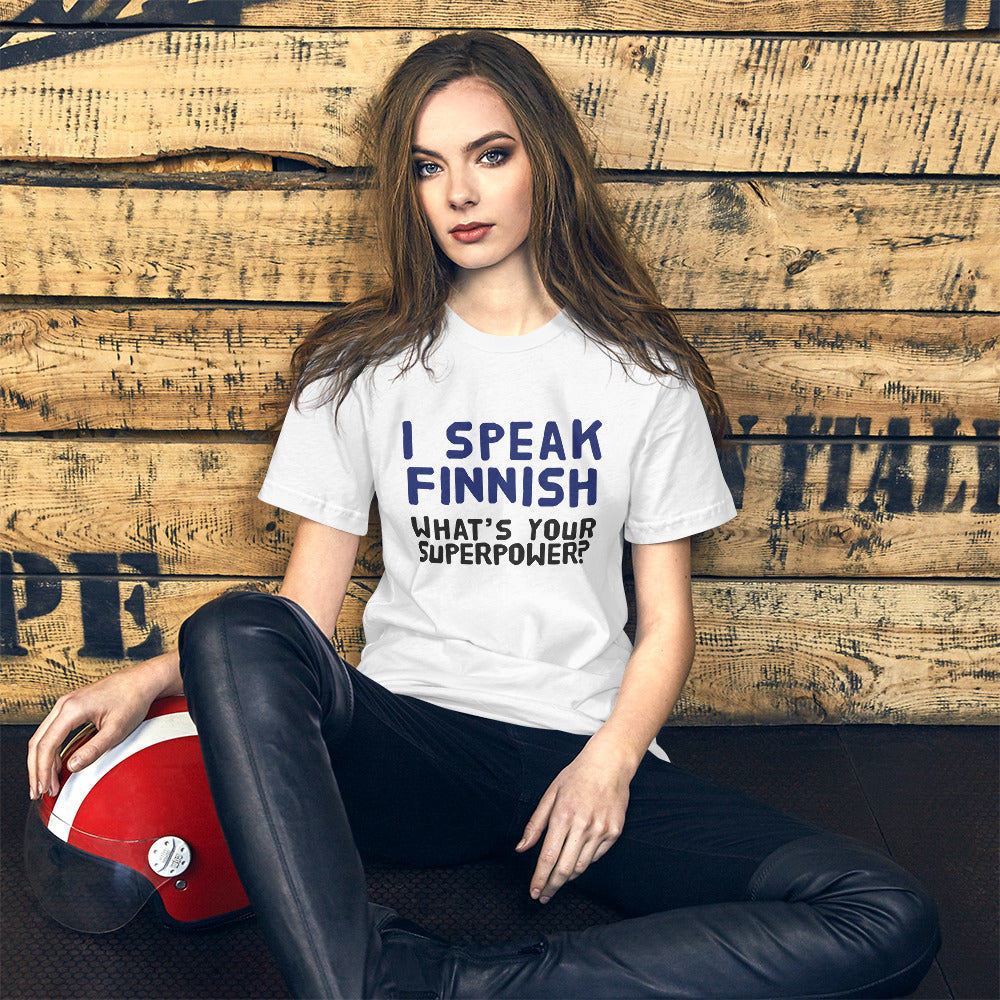 What's your superpower? Finnish Humour T-Shirt - alternate view - Very Finnish Problems
