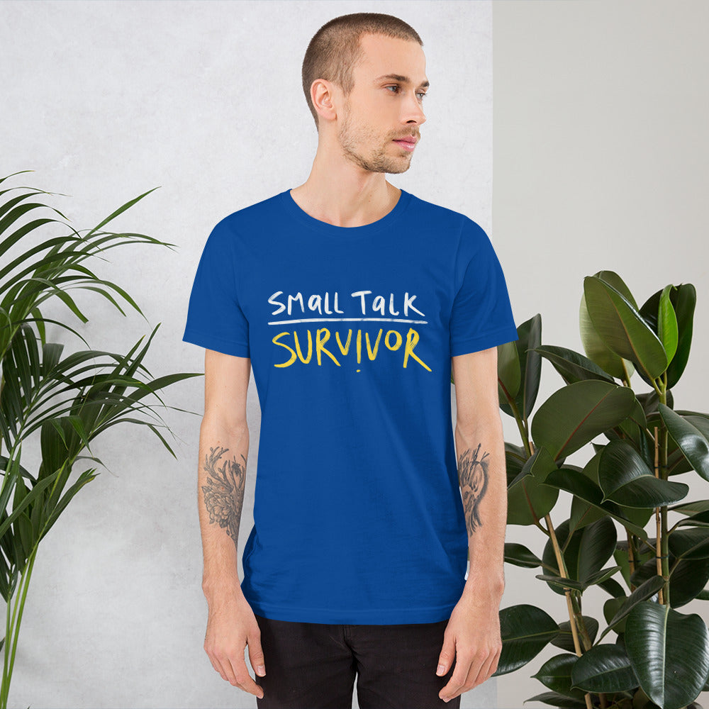 Small talk survivor Finnish Introvert T-Shirt - Finnish t-shirt from Very Finnish Problems