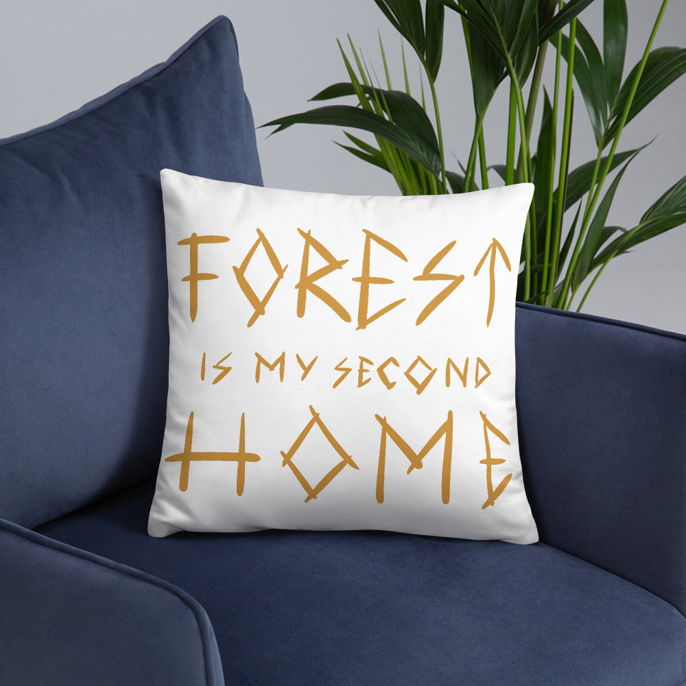 Forest is my 2nd Home Basic Pillow - Finnish home furnishing from Very Finnish Problems