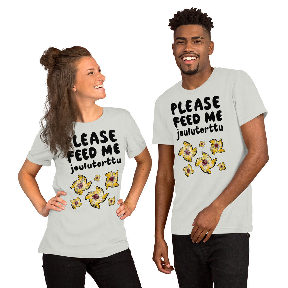 Feed me Joulutorttu Finnish Holiday T-Shirt - Finnish t-shirt from Very Finnish Problems