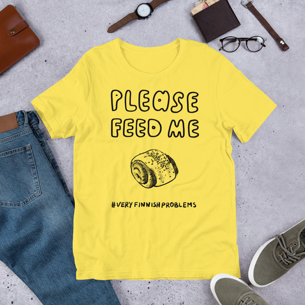 Feed Me Pulla Finnish Food T-Shirt - Finnish t-shirt from Very Finnish Problems