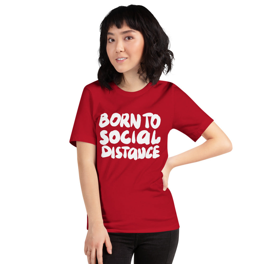 Born to Social Distance Finnish Introvert T-Shirt - alternate view - Very Finnish Problems