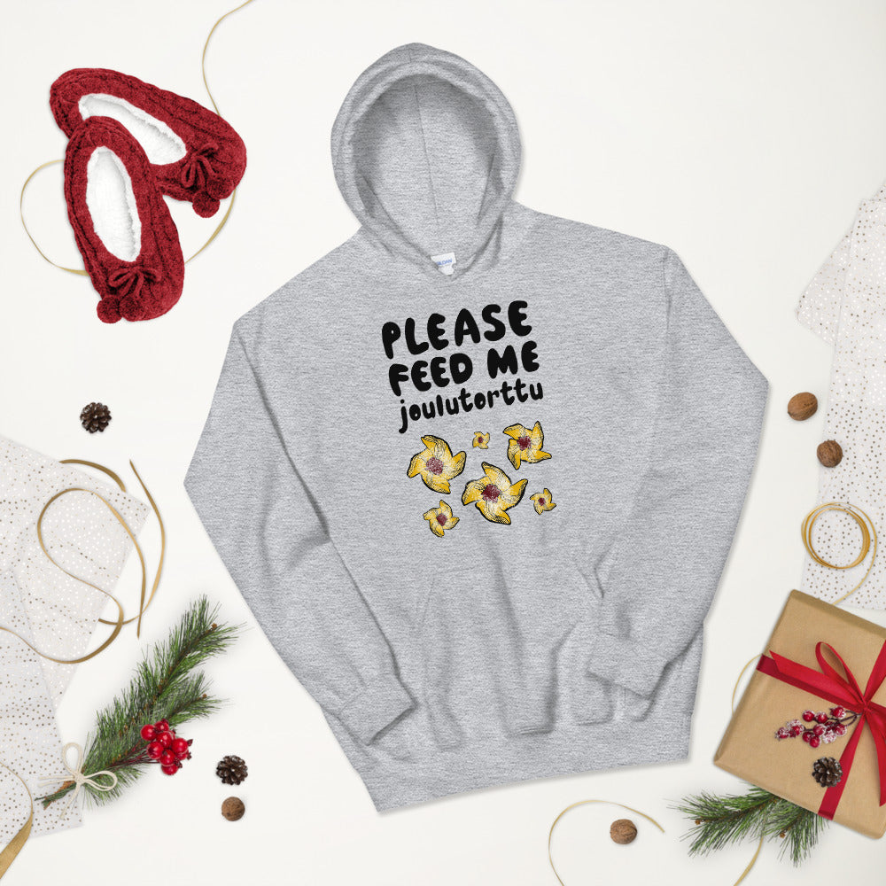 Feed me Joulutorttu Unisex Hoodie - Finnish hoodie from Very Finnish Problems