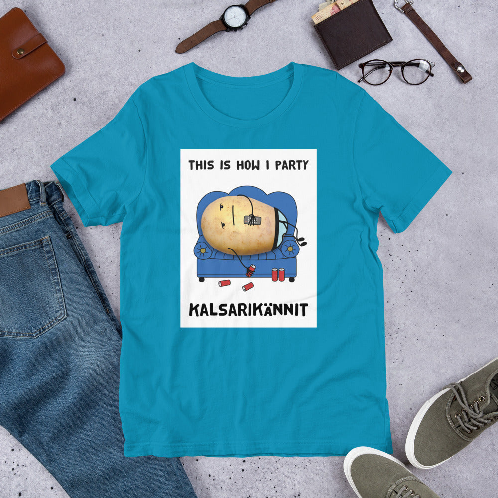 This is how I party Finnish Introvert T-Shirt - Finnish t-shirt from Very Finnish Problems