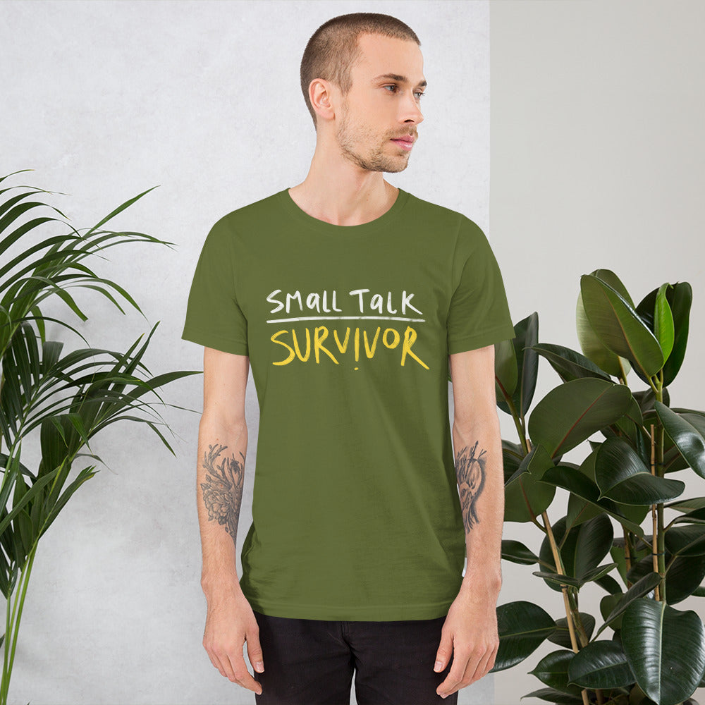 Small talk survivor Finnish Introvert T-Shirt - Finnish t-shirt from Very Finnish Problems