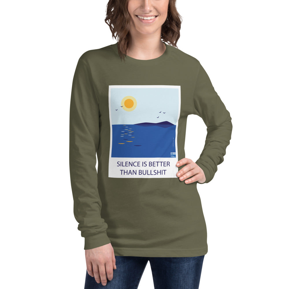 Silence is better than... Finnish Long Sleeve Tee - Finnish long sleeve tee from Very Finnish Problems