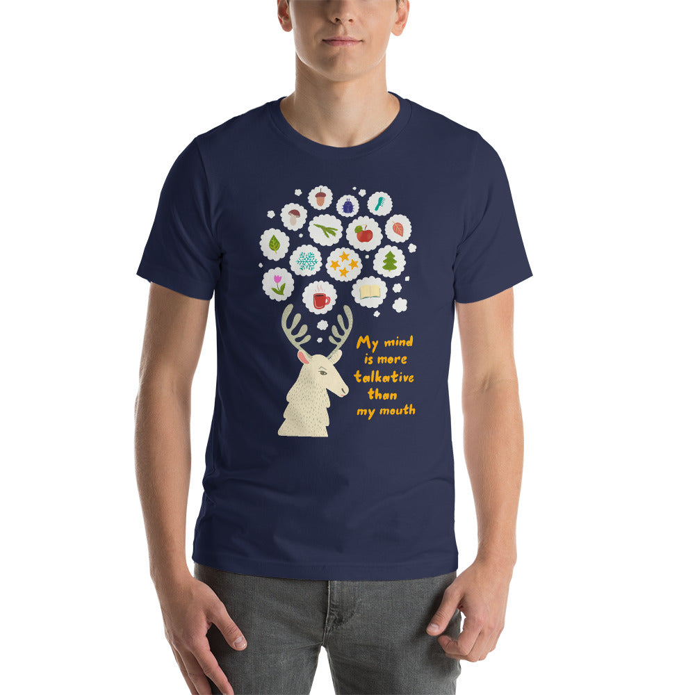 Talkative Mind Finnish Introvert T-Shirt - Finnish t-shirt from Very Finnish Problems