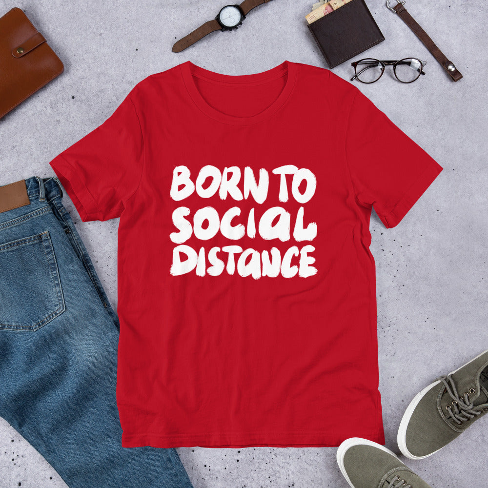 Born to Social Distance Finnish Introvert T-Shirt - Finnish t-shirt from Very Finnish Problems