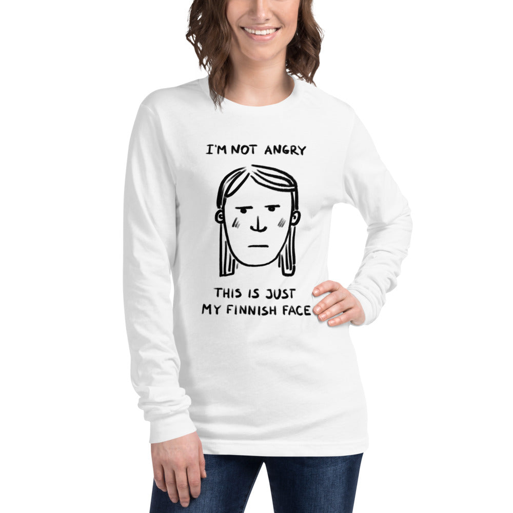 My Finnish face Humour Long Sleeve Tee - alternate view - Very Finnish Problems