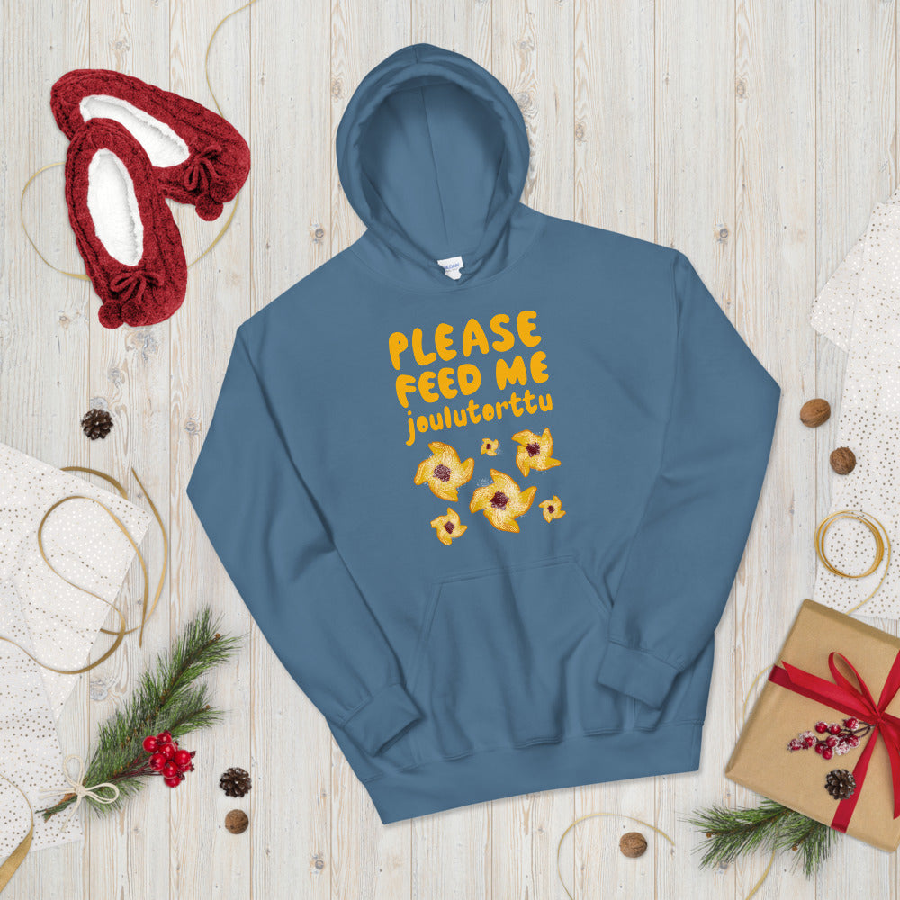 Feed me Joulutorttu Unisex Hoodie - Finnish hoodie from Very Finnish Problems