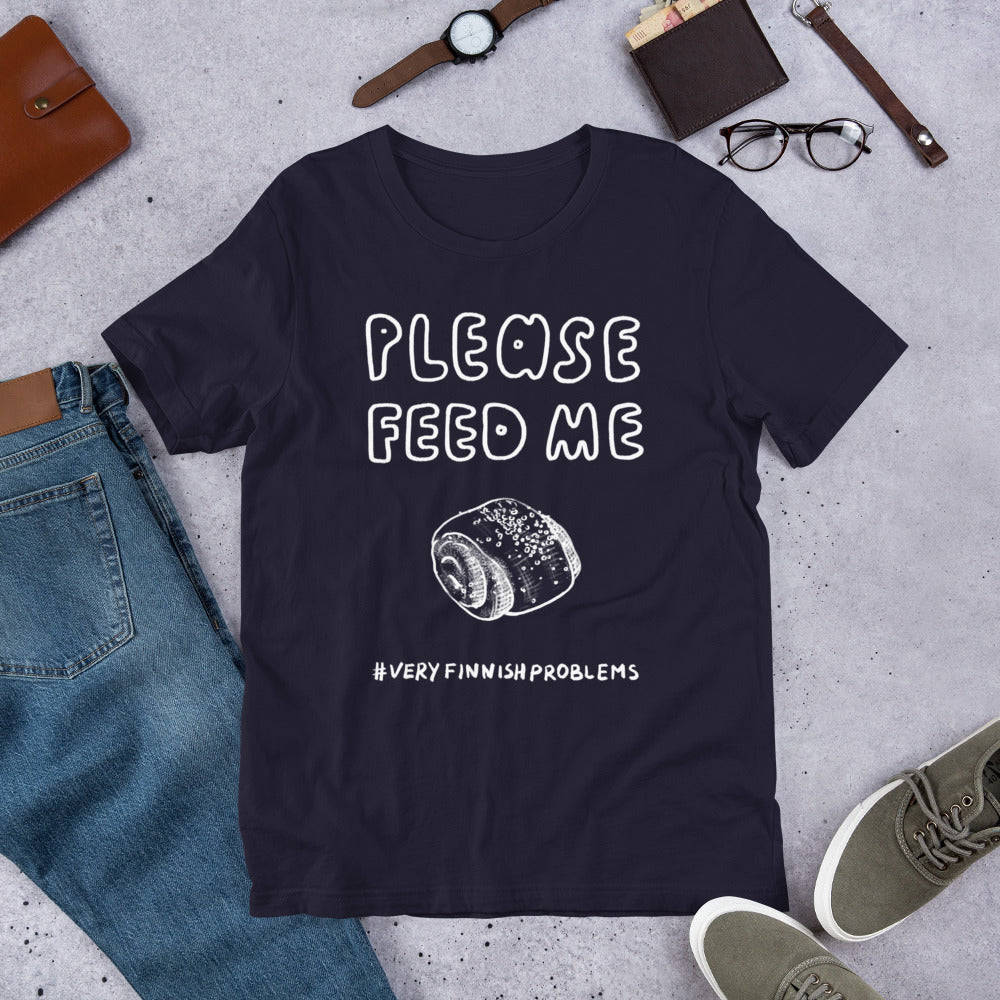 Feed Me Pulla Finnish Food T-Shirt - Finnish t-shirt from Very Finnish Problems