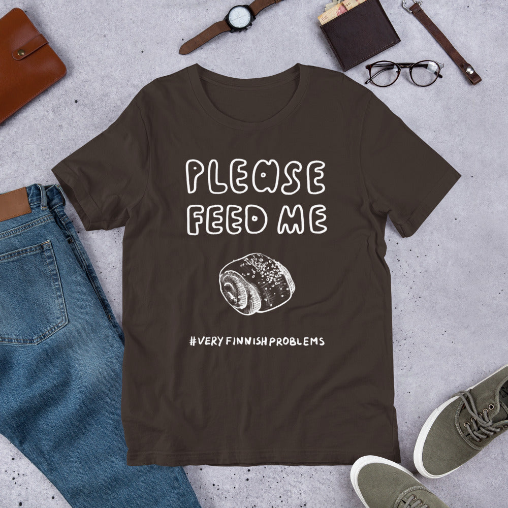 Feed Me Pulla Finnish Food T-Shirt - Finnish t-shirt from Very Finnish Problems