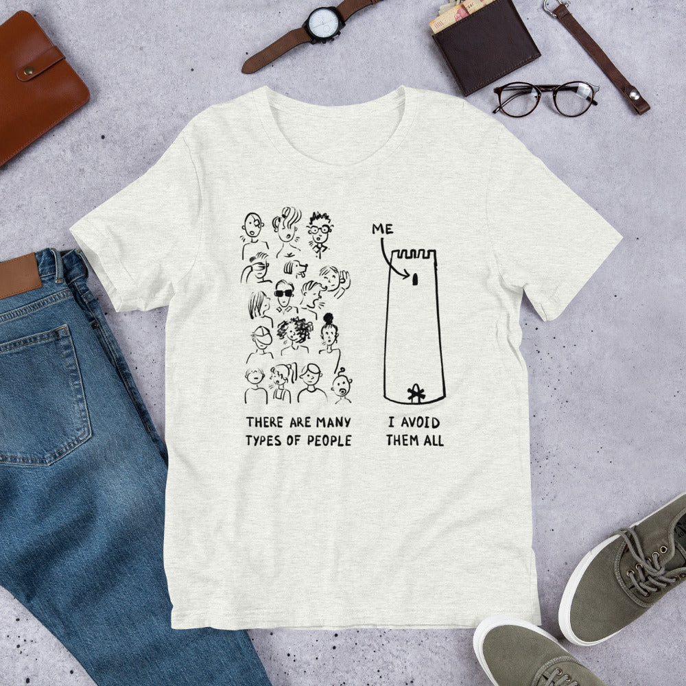Many Types of People in the World Finnish T-Shirt - alternate view - Very Finnish Problems